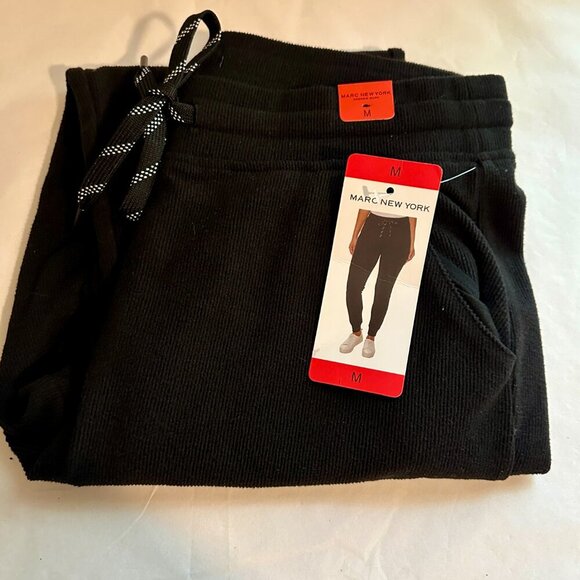 New Marc New York Jogger Women's Size M Black Soft Comfortable Ribbed Fabric - Picture 12 of 14